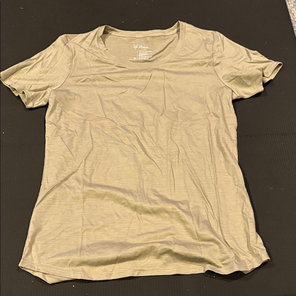 Ibex Women's Short Sleeve Beige Tee